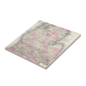 ヴィンテージミシガンの地図（1855年） タイル (側面)