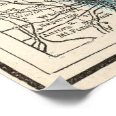 ヴィンテージミシガンの地図（1893年） ポスター (角)