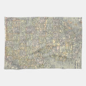 ヴィンテージミシガンの地図（1901年） キッチンタオル (横)