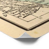 ヴィンテージミシガンの地図（1909年） ポスター (角)