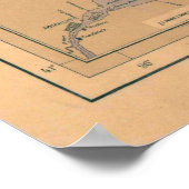 ヴィンテージミシガンレイクヒューロン&スーペリアライトハウス ポスター (角)