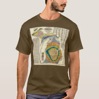 ヴィンテージミシガン地質図1865 Tシャツ