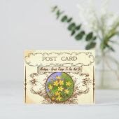 ヴィンテージミシガン州フラワーポストカード ポストカード (スタンド正面)