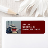 ヴィンテージミシシッピーリバーボート差出人住所ラベル ラベル (インサイチュ)