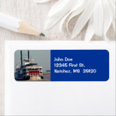 ヴィンテージミシシッピーリバーボート差出人住所ラベル ラベル (インサイチュ)