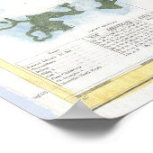 ヴィンテージミシシッピー音の地図(1866) ポスター (角)