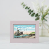 ヴィンテージミシシッピ川フロントハンニバルMO ポストカード (スタンド正面)