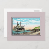 ヴィンテージミシシッピ川フロントハンニバルMO ポストカード (正面/裏面)