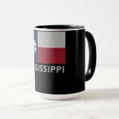 ヴィンテージミシシッピ州マグノリア州旗の再設計 マグカップ (正面右)