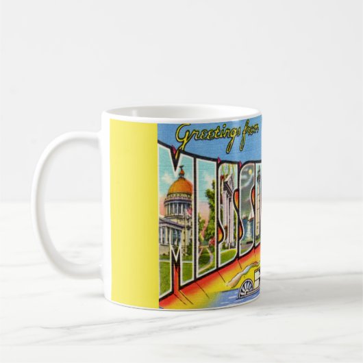 ヴィンテージミシシッピ挨拶 コーヒーマグカップ (左)