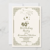 ヴィンテージミスティック40歳の誕生日招待状 招待状 (正面)