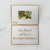 ヴィンテージミストレと雪のクリスマス シーズンカード (内部)