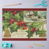 ヴィンテージミストレと雪のクリスマス 薄葉紙 (クラフト)