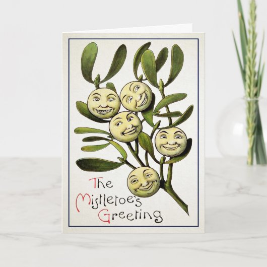 ヴィンテージミストレトルグリーティングクリスマスカード シーズンカード (正面)