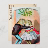 ヴィンテージミストレトーフログスクリスマスポストカード ポストカード (正面/裏面)