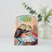 ヴィンテージミストレトーフログスクリスマスポストカード ポストカード (スタンド正面)