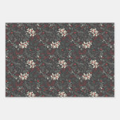 ヴィンテージミストレ葉ー、ホリーの果実 ラッピングペーパーシート (正面)