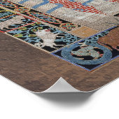 ヴィンテージミスラチユダヤ祈りの言葉ディレクションのプラーク・アート ポスター (角)