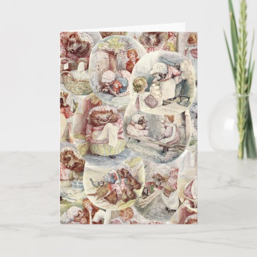 ヴィンテージミセス・ティギー・ウィンクル・コラージュ素朴物語 カード (正面)