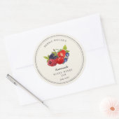 ヴィンテージミックスベリーのオフホワイトジャム ラウンドシール (封筒)