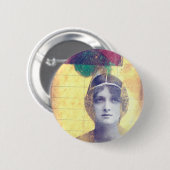 ヴィンテージミックスメディアコラージュ進行中 缶バッジ (正面&裏面)