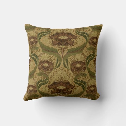 ヴィンテージミッションスタイル紅花模様 クッション (裏面)