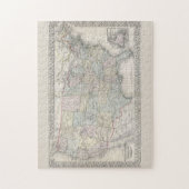 ヴィンテージミッチェル統一された州の地図(1867) ジグソーパズル (縦)