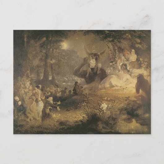 ヴィンテージミッドサマーズ夜妖精の国はがき ポストカード (正面)