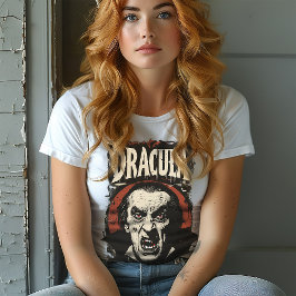 ヴィンテージミッドセンチュリーゴシックレトロドラキュラハロウィーン Tシャツ