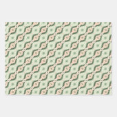 ヴィンテージミッドセンチュリーモダンクリスマス装飾 ラッピングペーパーシート (正面2)