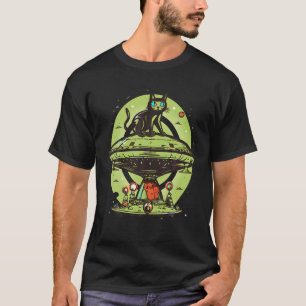 ヴィンテージミッドセンチュリーモダンレトロ子猫宇宙猫5 Tシャツ