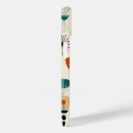 ヴィンテージミッドセンチュリー抽象芸術モノグラム名前をカスタムする Case-Mate iPhoneケース (裏面 / 右)