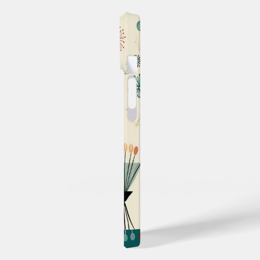 ヴィンテージミッドセンチュリー抽象芸術モノグラム名前をカスタムする Case-Mate iPhoneケース (裏面 / 左)