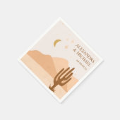 ヴィンテージミッドセンチュリー砂漠結婚の スタンダードカクテルナプキン (角)