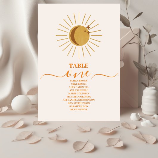 ヴィンテージミッドセンチュリー砂漠結婚の テーブルナンバー