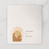 ヴィンテージミッドセンチュリー砂漠結婚の プレイスカード (外部開封)