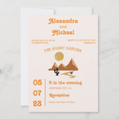 ヴィンテージミッドセンチュリー砂漠結婚の 招待状 (正面)