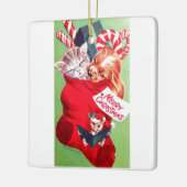 ヴィンテージミッドセンチュリー美しいベビー子犬 セラミックオーナメント (左)