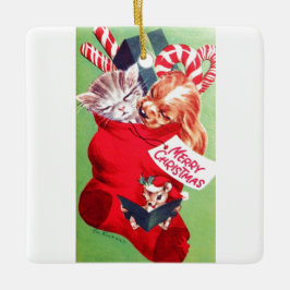 ヴィンテージミッドセンチュリー美しいベビー子犬 セラミックオーナメント