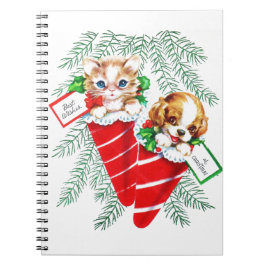 ヴィンテージミッドセンチュリー美しいベビー子犬 ノートブック