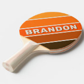 ヴィンテージミッドナイトはっきりしたサンストライプのライズ（名前） 卓球ラケット (正面アングル)