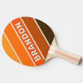 ヴィンテージミッドナイトはっきりしたサンストライプのライズ（名前） 卓球ラケット (横)