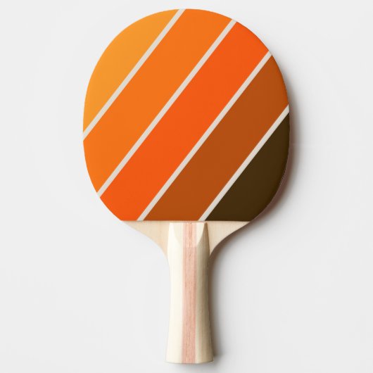 ヴィンテージミッドナイトサンライズはっきりしたストライプの 卓球ラケット (正面)