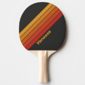 ヴィンテージミッドナイトストライプのサンセット 卓球ラケット (正面)
