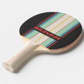 ヴィンテージミッドナイトストライプボード名 卓球ラケット (正面アングル)
