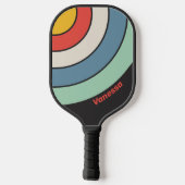ヴィンテージミッドナイトストライプ円の名前 ピックルボールラケット (裏面)