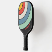ヴィンテージミッドナイトストライプ円の名前 ピックルボールラケット (左)