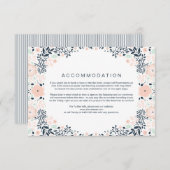 ヴィンテージミッドナイト結婚フローラの方向札 エンクロージャーカード (正面/裏面)