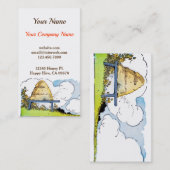 ヴィンテージミツバチとハイブカスタム名刺 名刺 (正面/裏面)