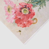 ヴィンテージミツバチとバラはフローラミツバチ牡丹を分離する 薄葉紙 (詳細)